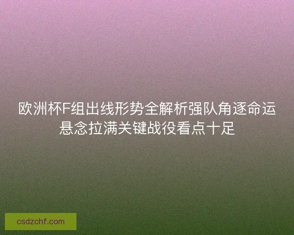 欧洲杯F组出线形势全解析强队角逐命运悬念拉满关键战役看点十足 欧洲杯F组出线形势全解析强队角逐命运悬念拉满关键战役看点十足